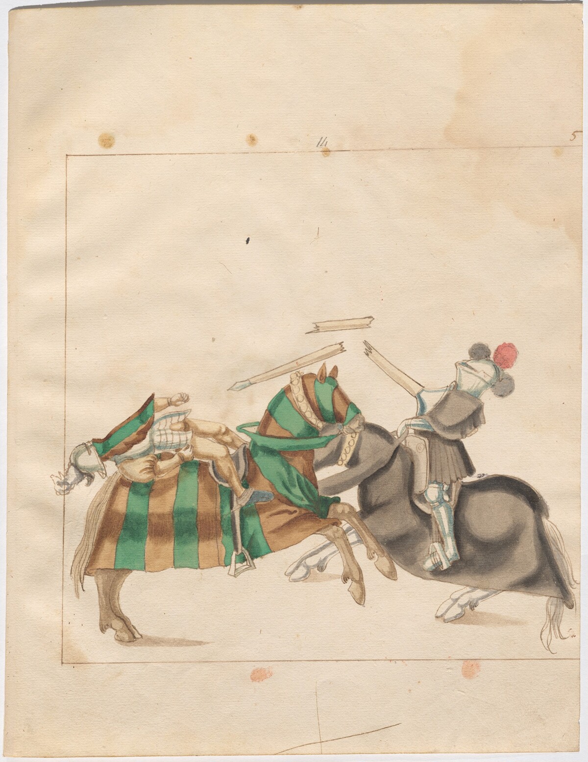 Mixed Jousts of War and Peace by German 16th Century