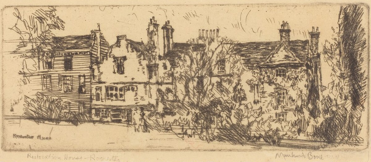 Restoration House, Rochester by Muirhead Bone
