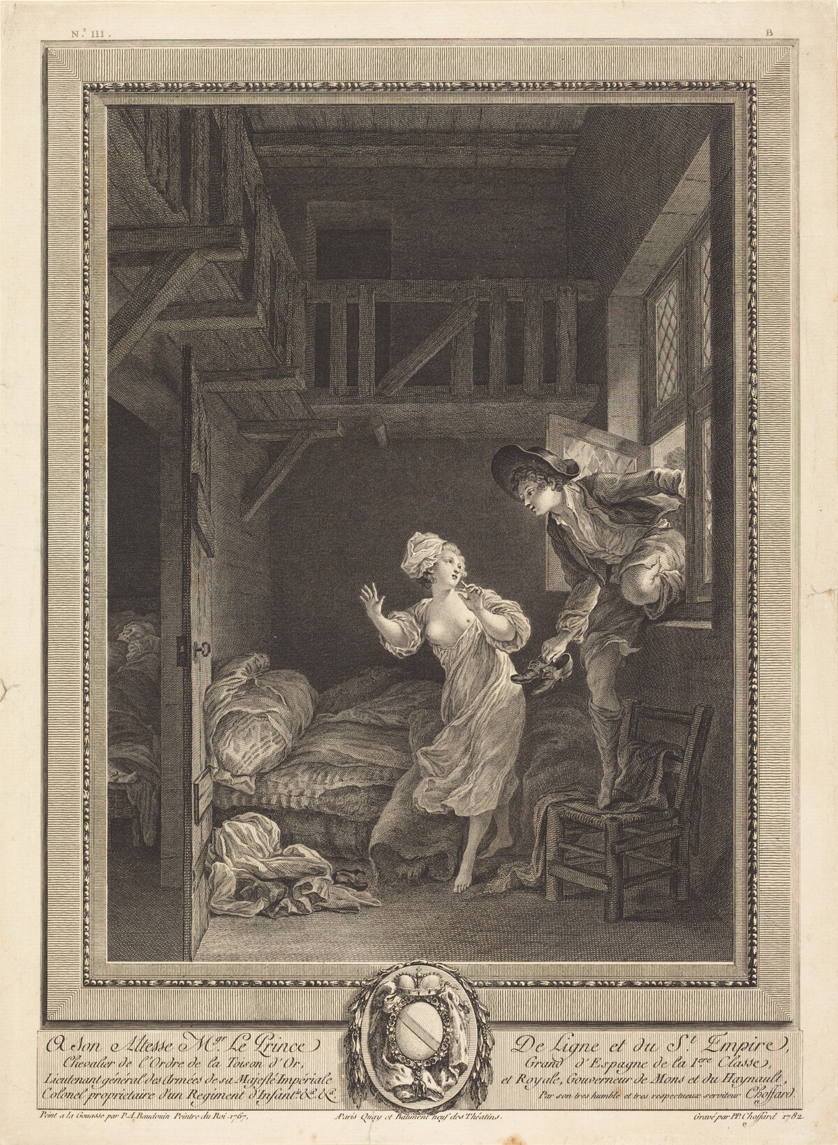 Marchez tout doux, parlez tout bas by Pierre-Philippe Choffard after Pierre-Antoine Baudouin