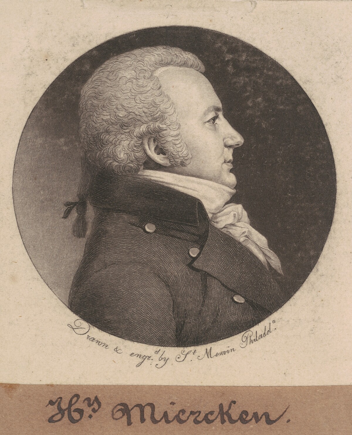 Henry Miercken by Charles B. J. Févret de Saint-Mémin