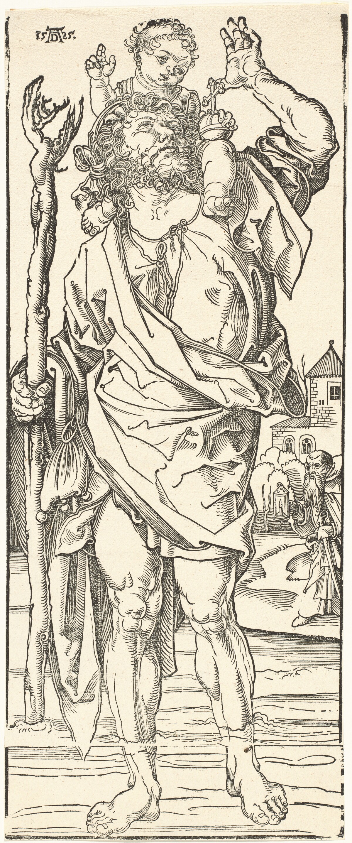 St. Christopher Carrying the Christ Child by Unknown (after Albrecht Durer)