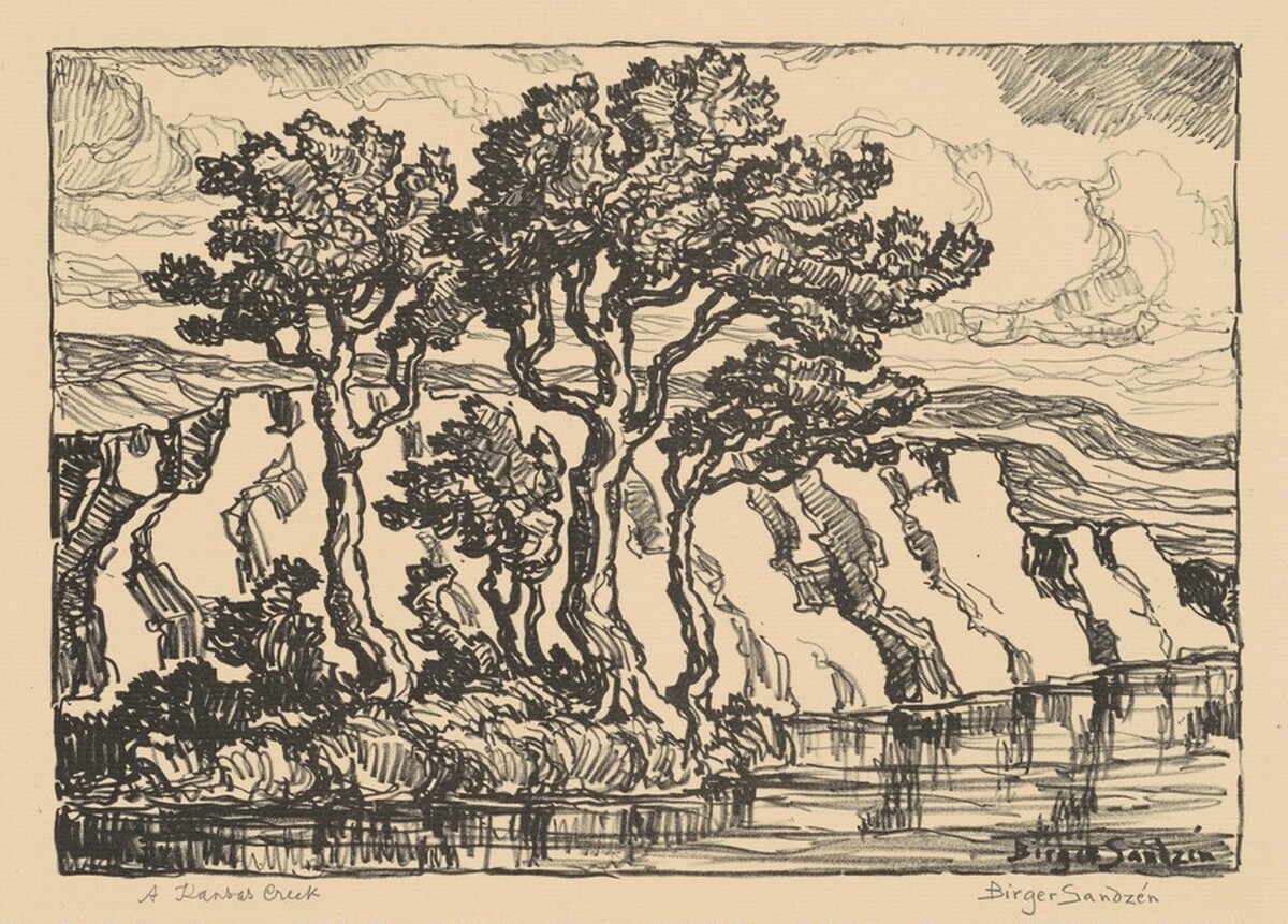 A Kansas Creek by Birger Sandzén