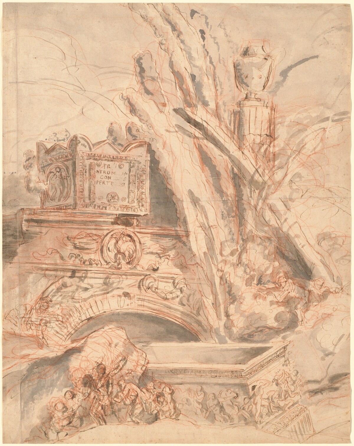 Grottesco with the Tomb of Nero by Giovanni Battista Piranesi