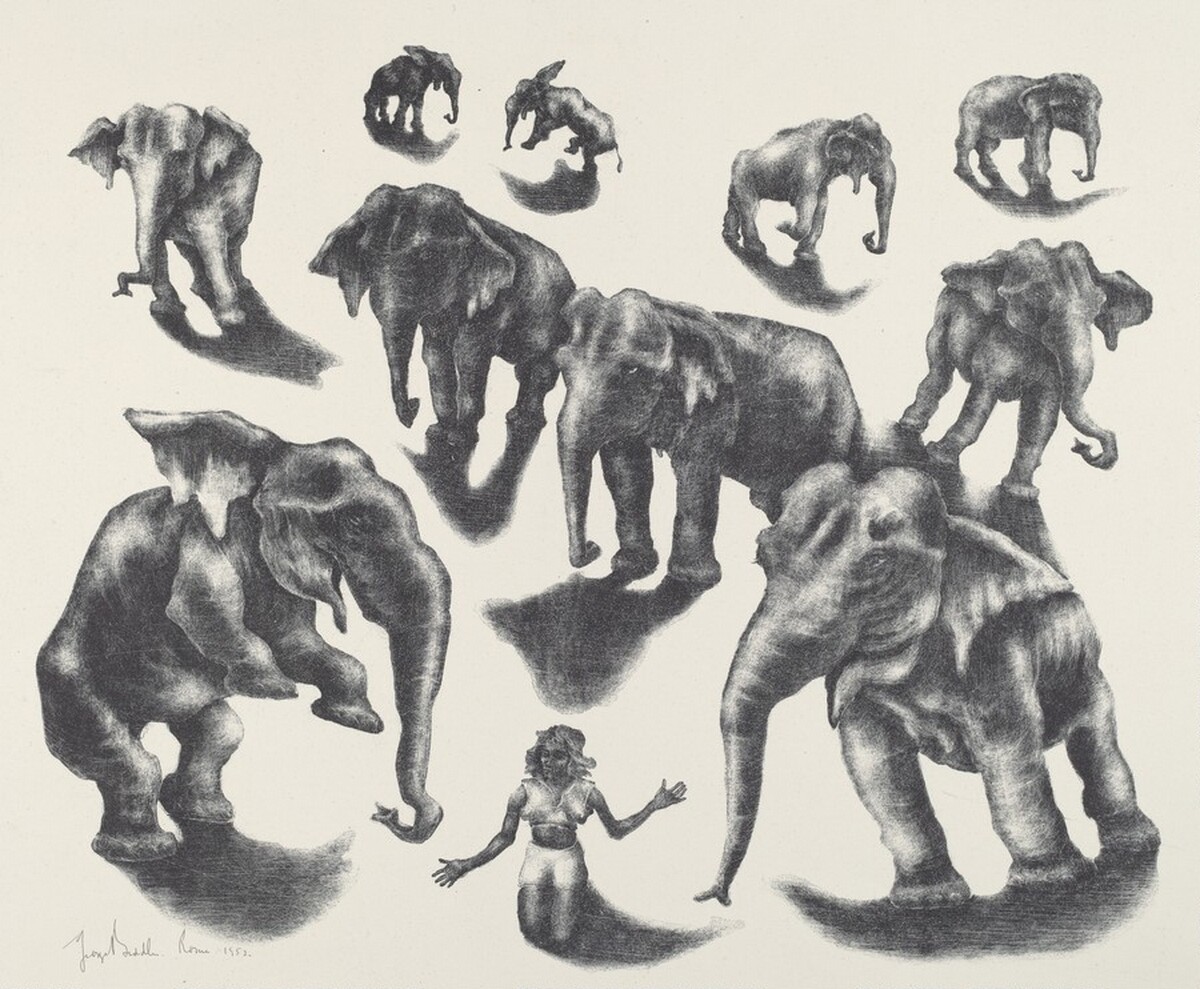 Ten Elephants by George Biddle