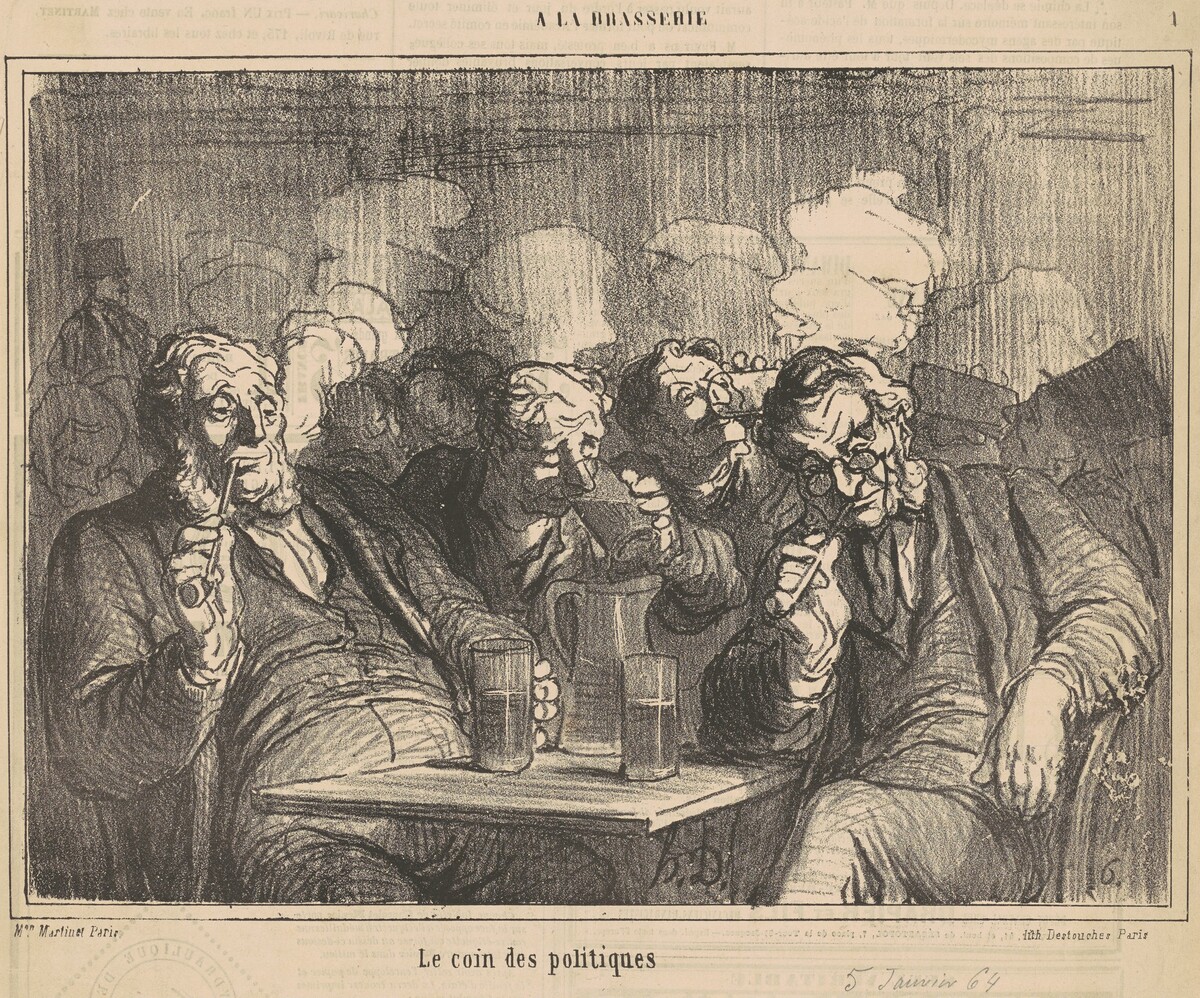 Le coin des politiques by Honoré Daumier