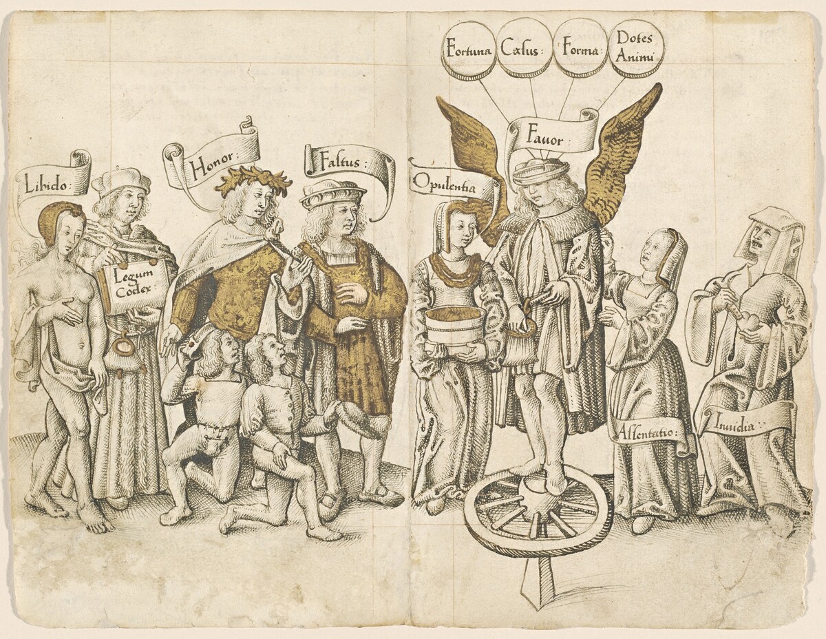 A Dialogue on Human Favor (recto) [fol. 15 verso / 16 recto] by French early 16th Century