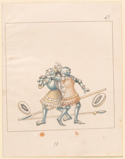 Foot Combat with Spears and Buckler Shields