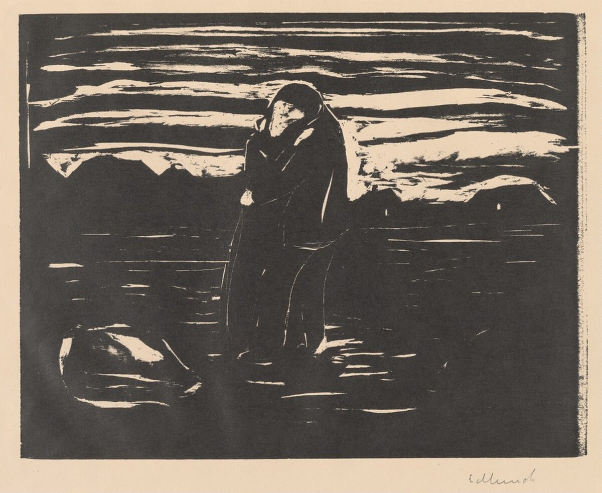 Kiss in the Field by Edvard Munch