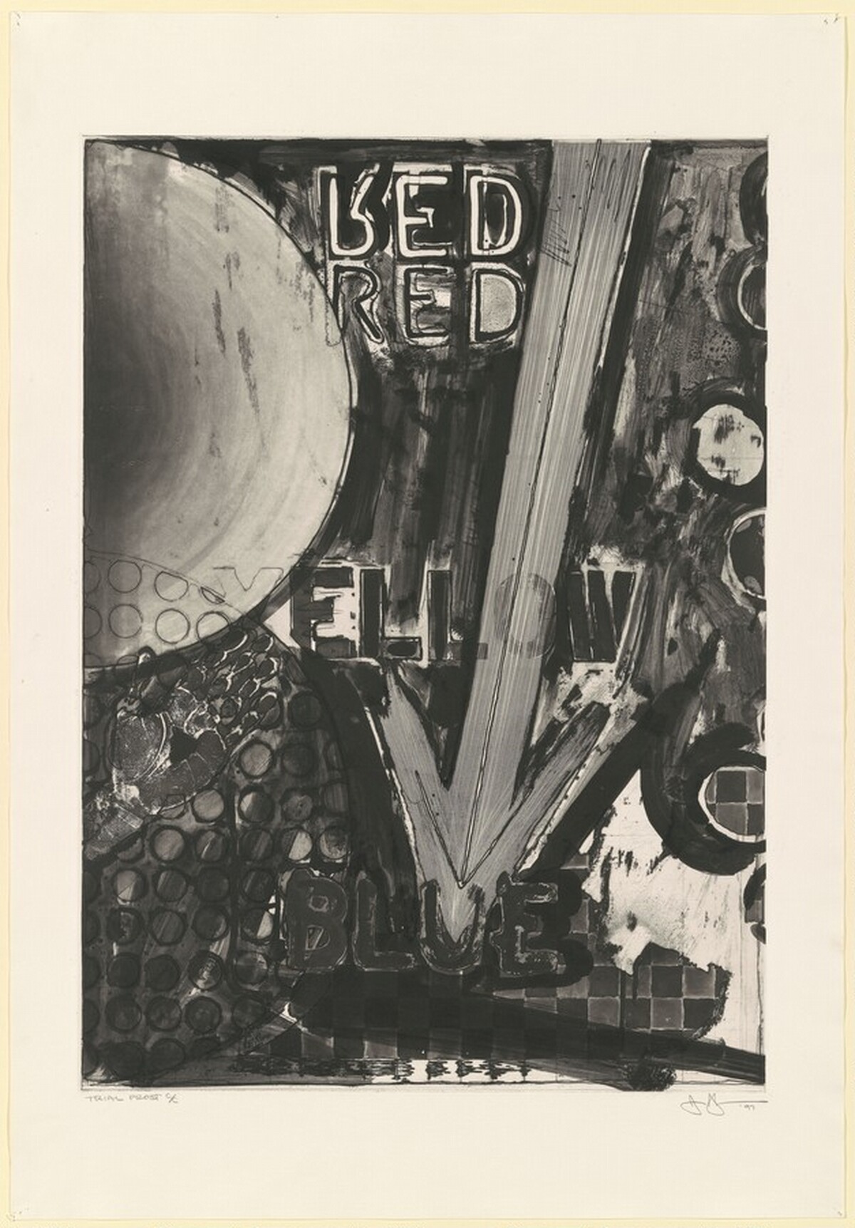 Untitled [trial proof C] by Jasper Johns