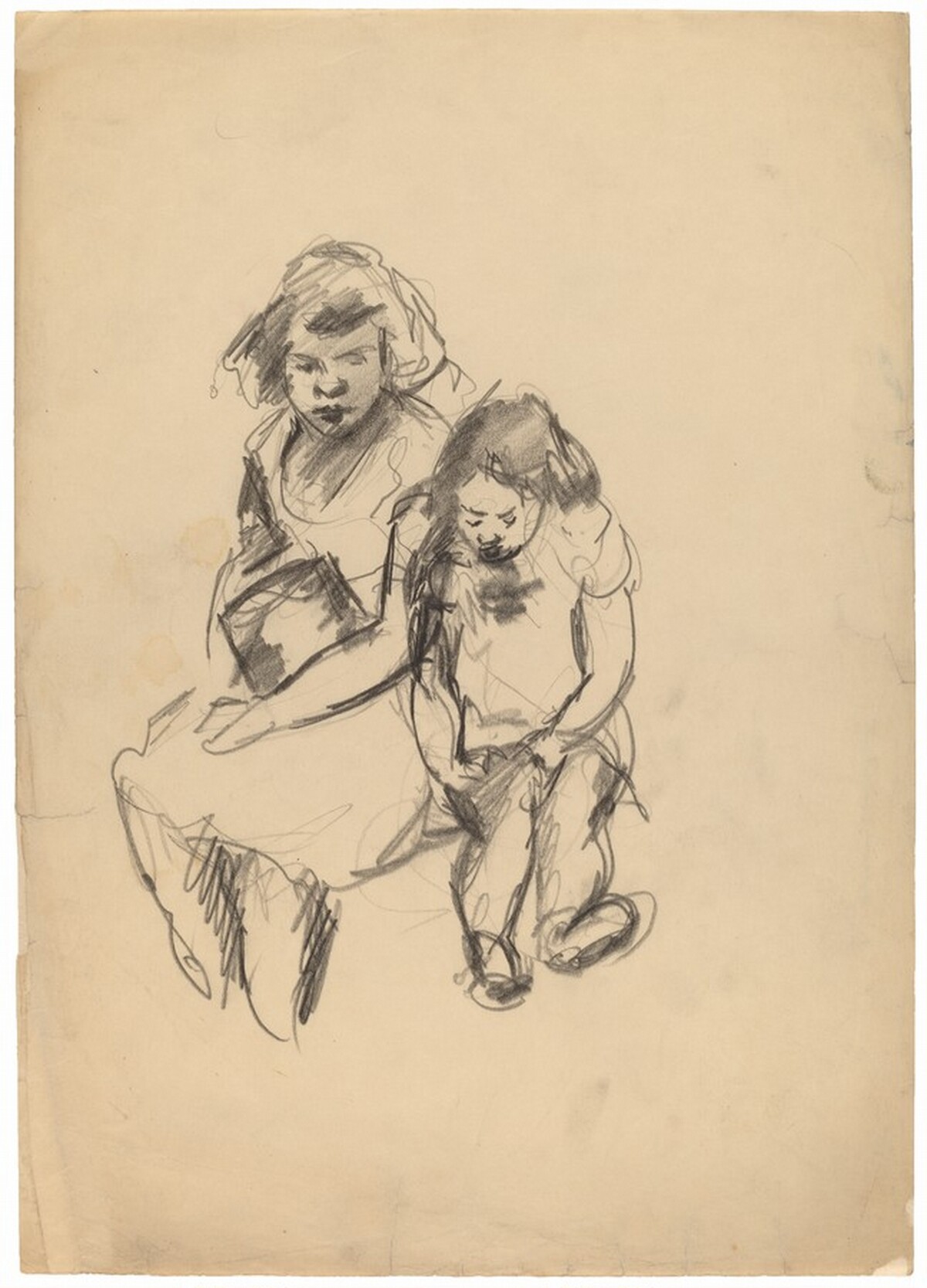 Two Seated Girls by Mark Rothko