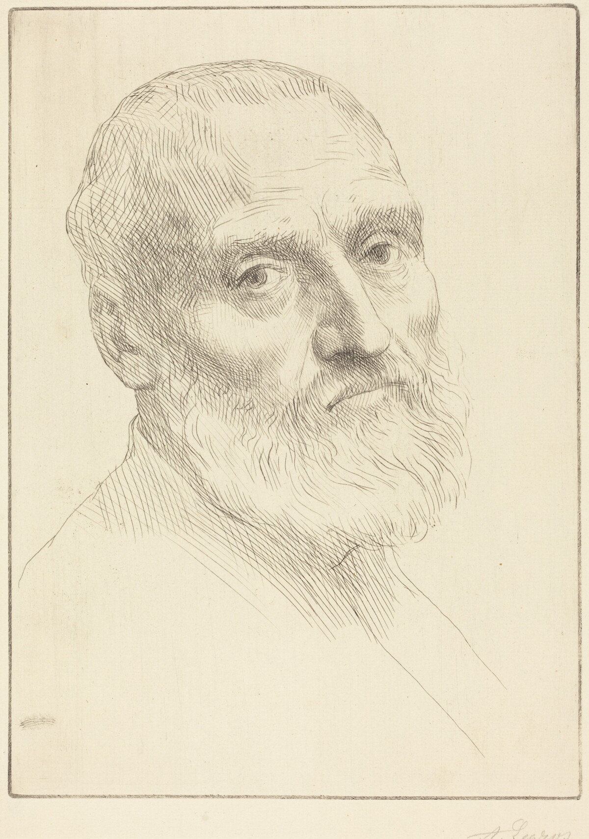 Study for Head of a Man (Etude de tete d'homme) by Alphonse Legros