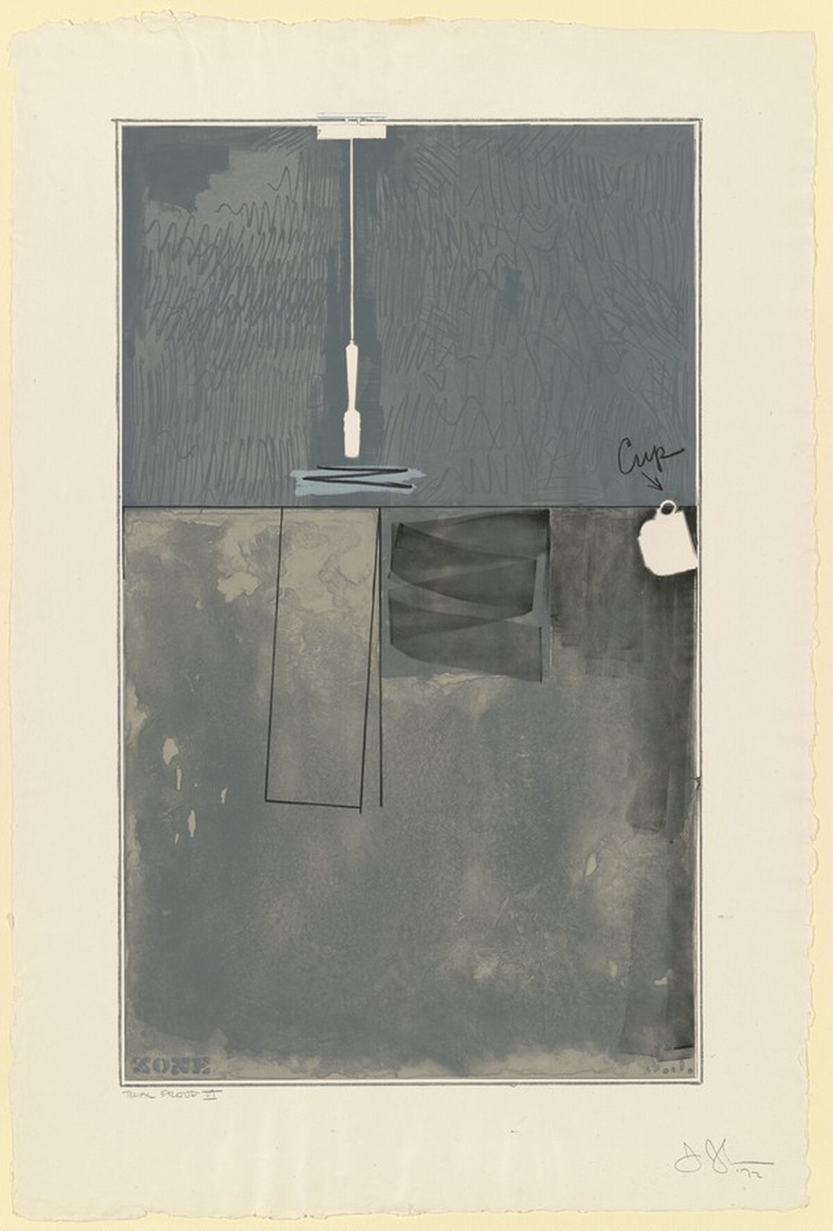 Zone [trial proof 6] by Jasper Johns
