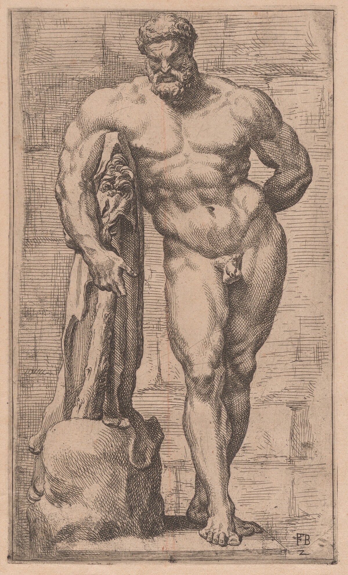 The Farnese Hercules, front view [plate 2] by François Perrier