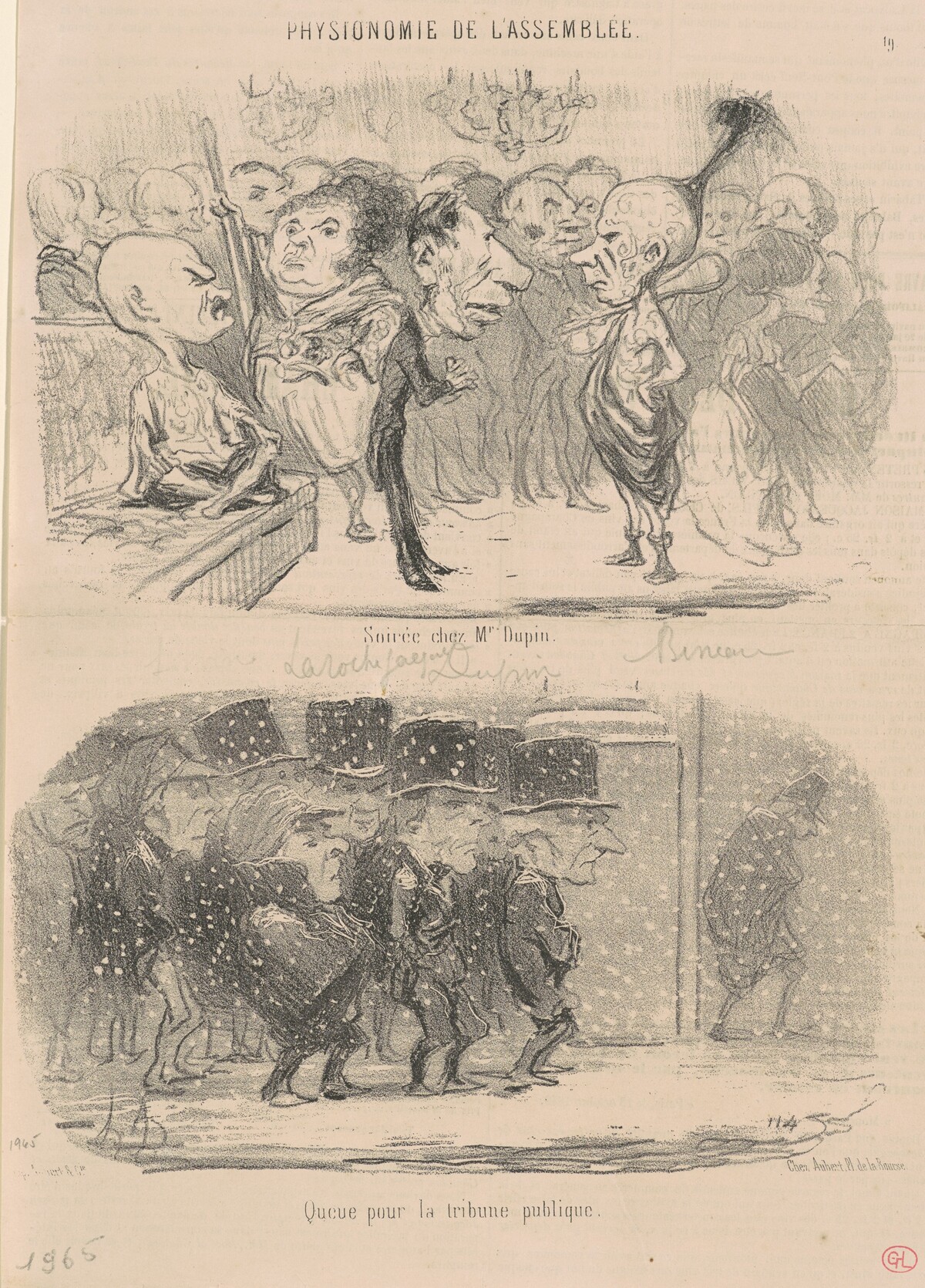 Soirée chez M. Dupin by Honoré Daumier
