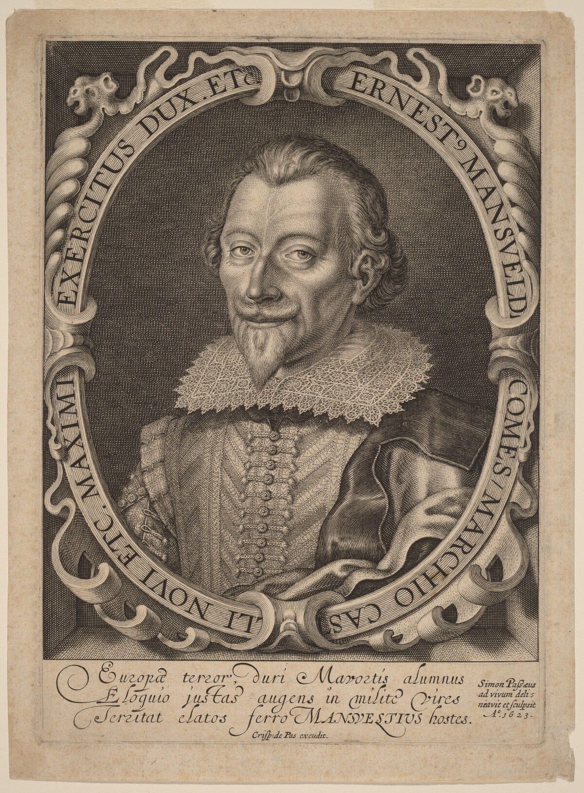 Count Ernest Mansfeld by Simon de Passe