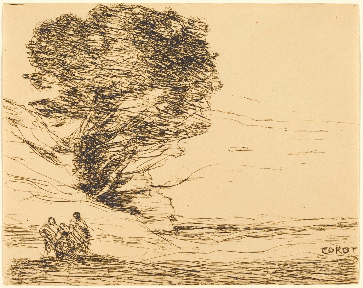 Souvenir of Antibes (Souvenir d'Antibes) by Jean-Baptiste-Camille Corot
