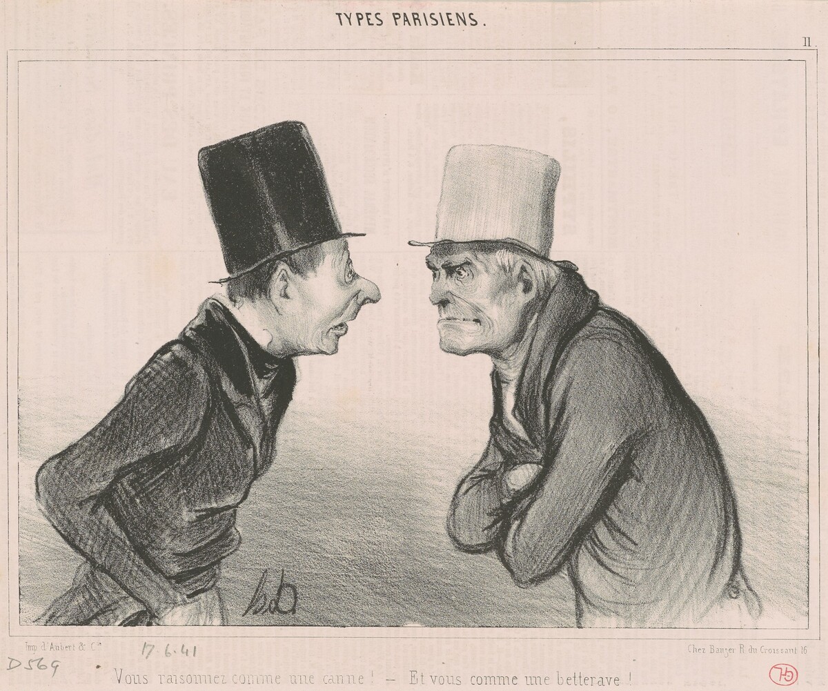 Vous raisonnez comme une canne! by Honoré Daumier