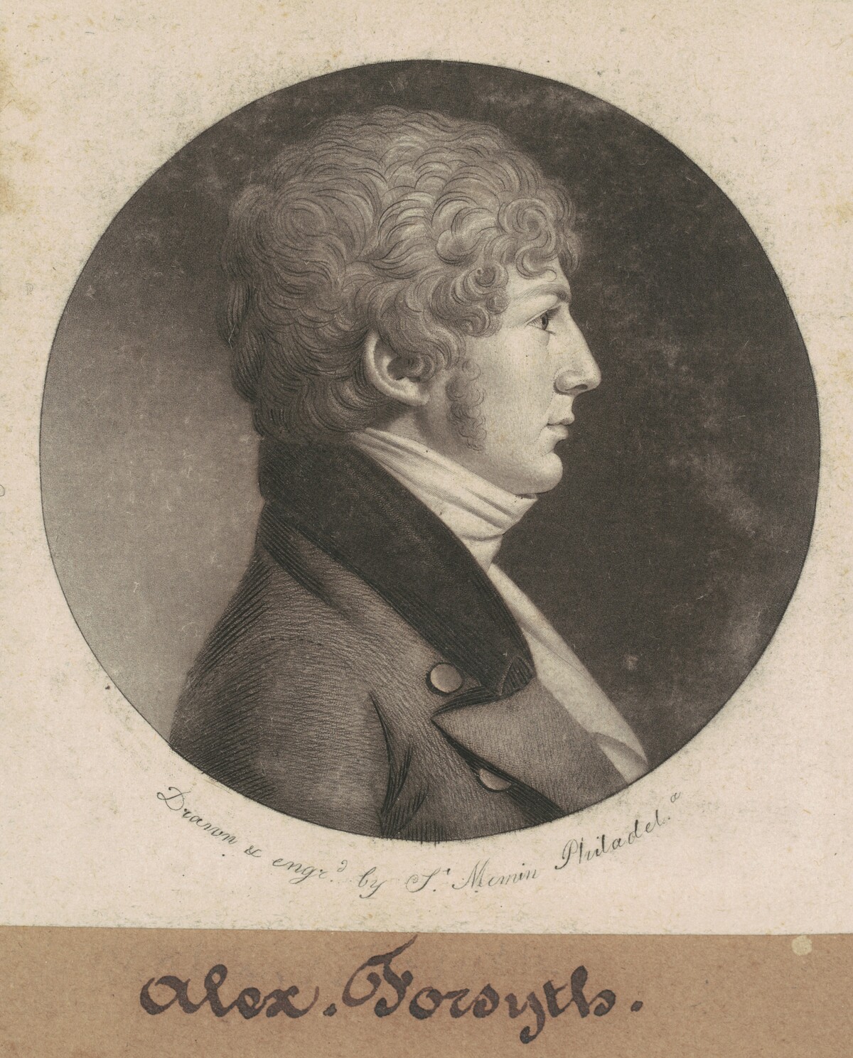 Alexander Forsyth by Charles B. J. Févret de Saint-Mémin