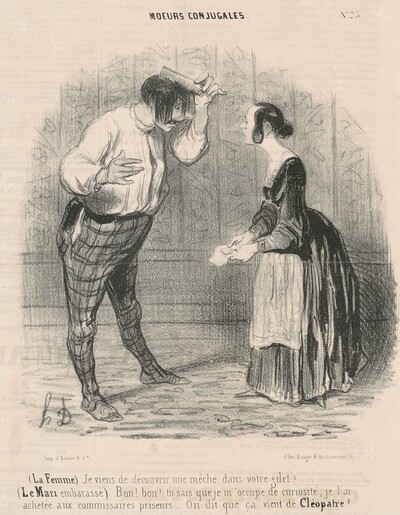 La femme. Je viens de découvrir une mèche...