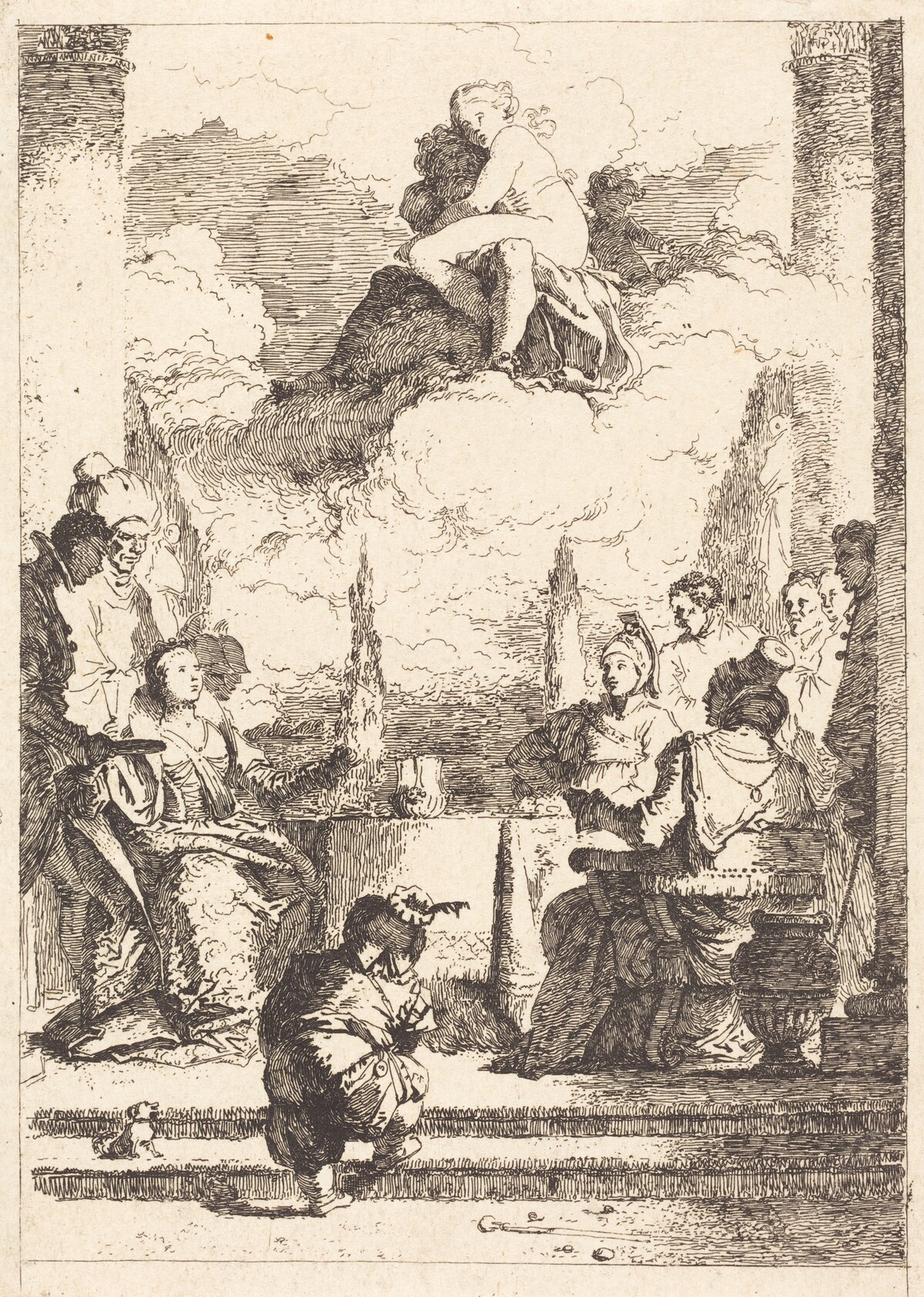 The Feast of Anthony and Cleopatra  (Le festin d'Antoine et de Cleopatre) by Jean-Honoré Fragonard after Giovanni Battista Tiepolo