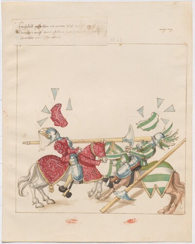 Mock Joust of War with Flying and Exploding Shields