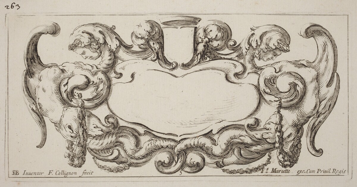 Cartouche by François Collignon after Stefano Della Bella