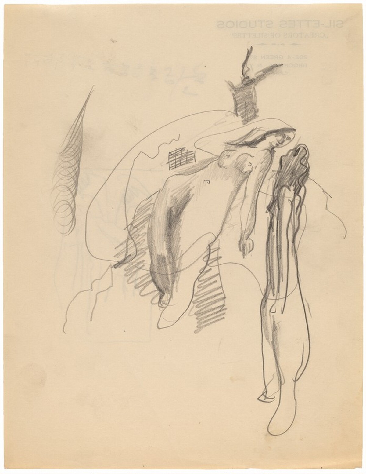 Two Nudes in an Imaginary Setting [recto] by Mark Rothko