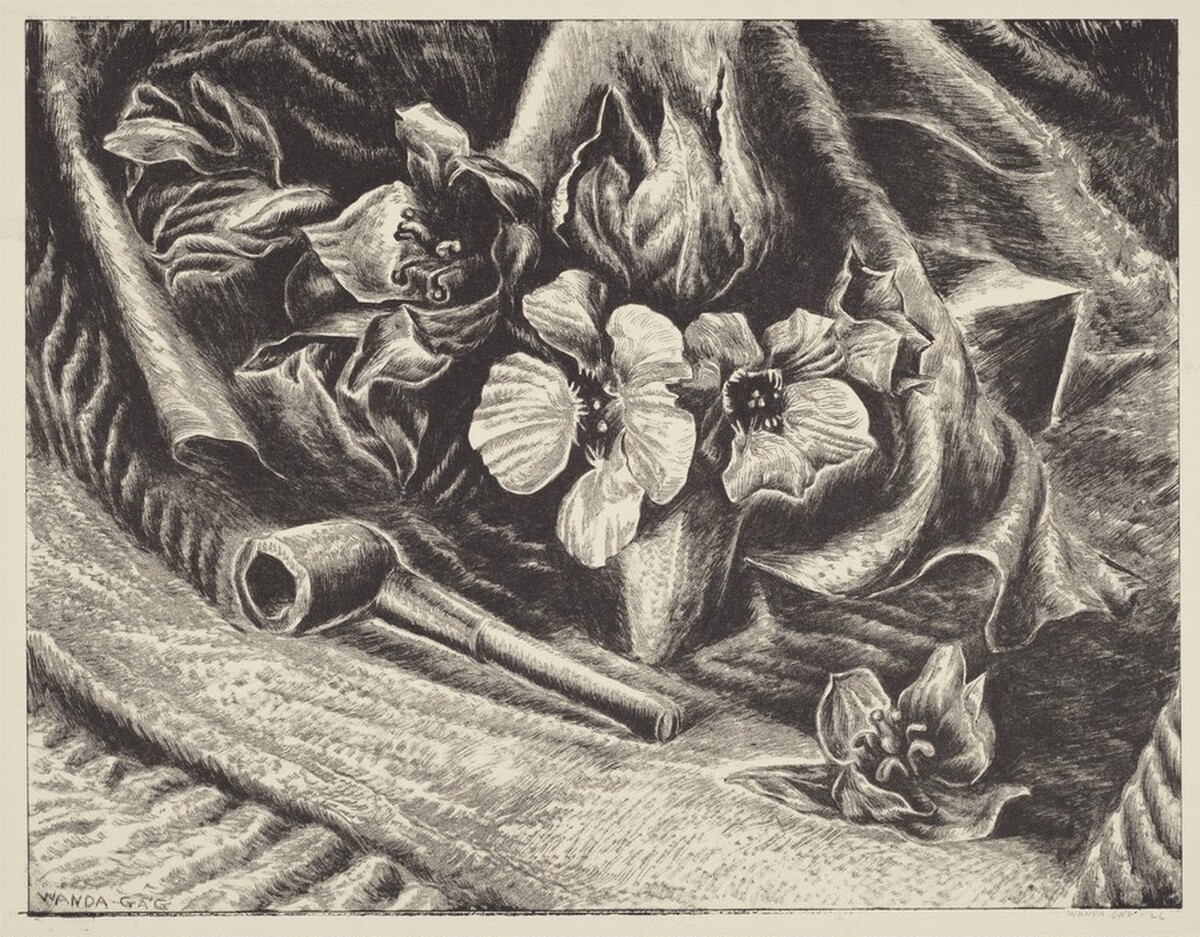 Pipe and Flowers by Wanda Gág