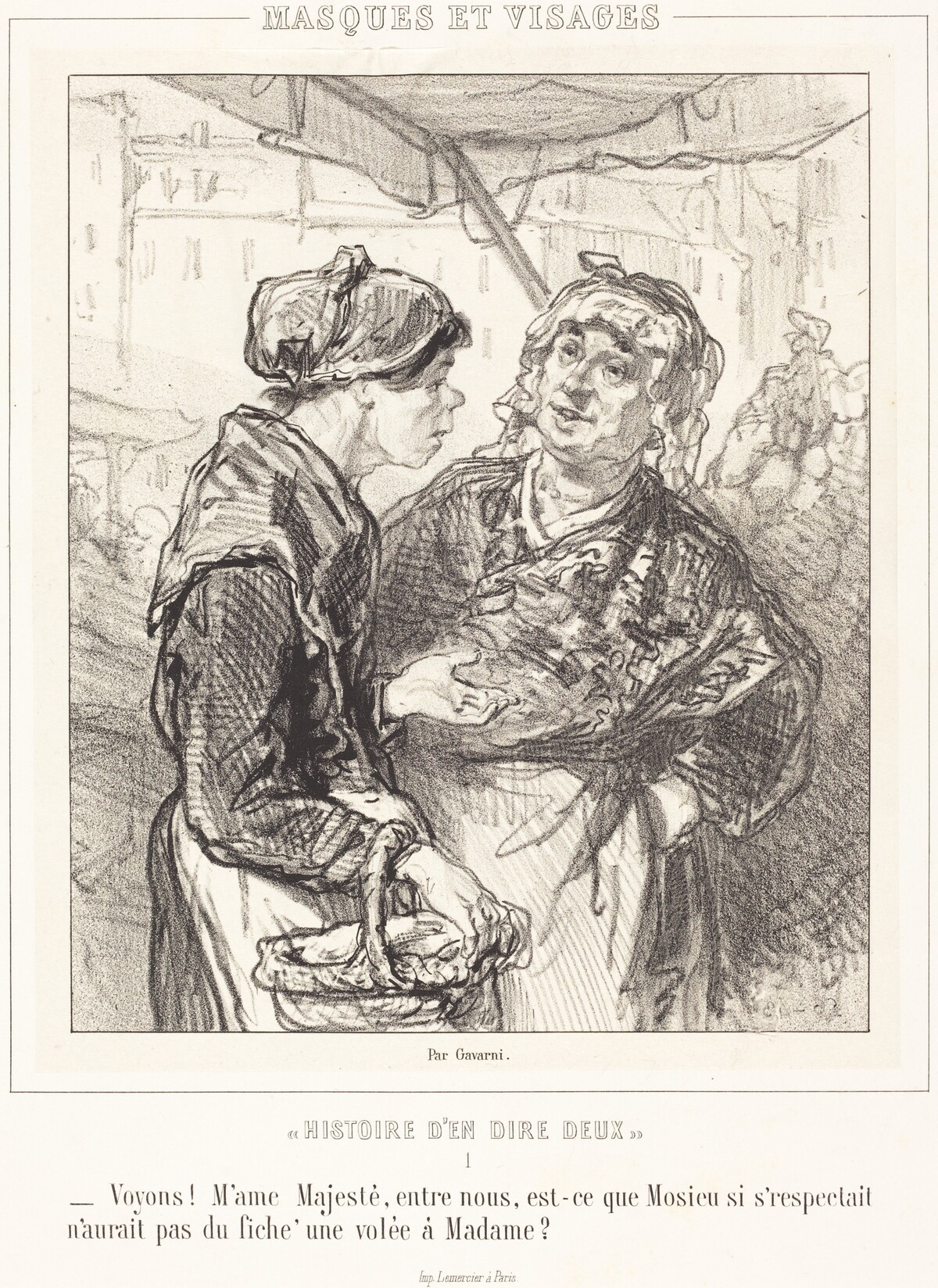 "Voyons! Mme Majeste..." by Paul Gavarni