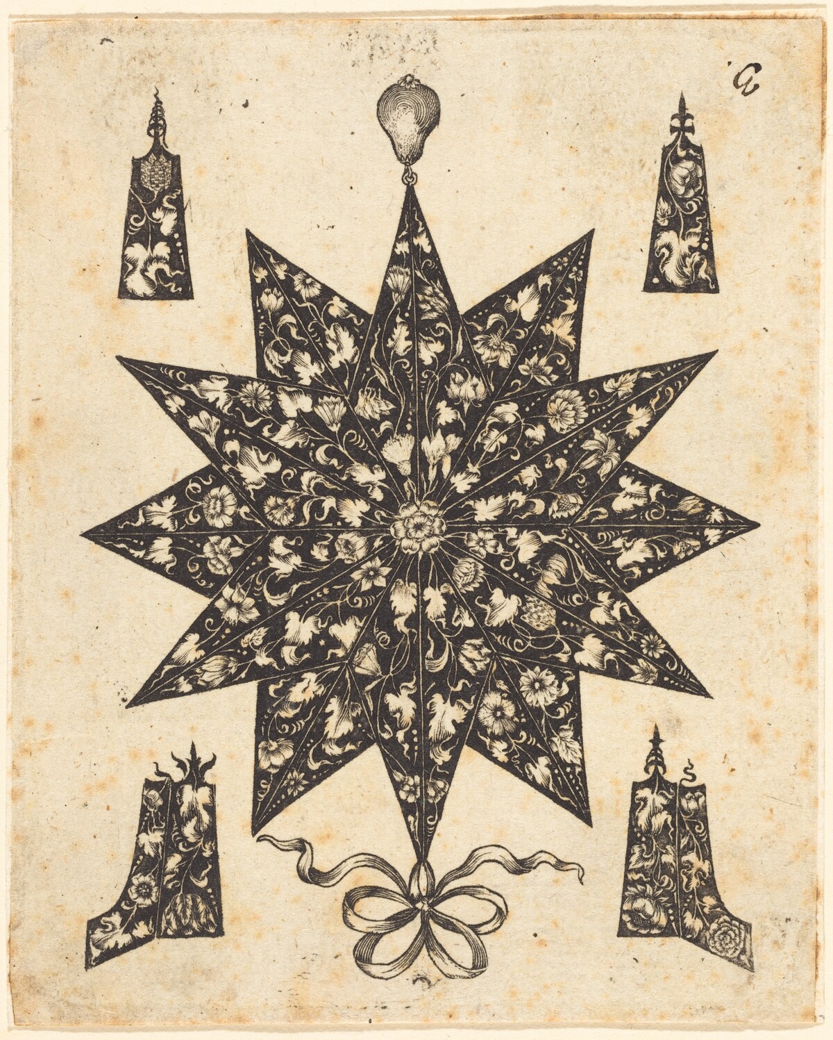 Star Embellished with Flowers by Johannes Hanias