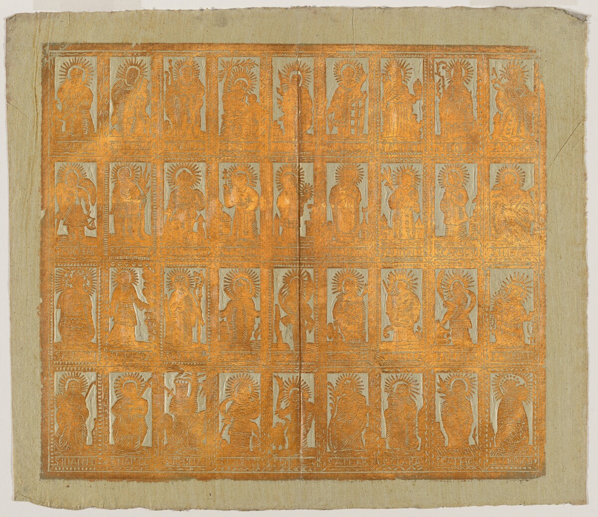 Endpaper with Saints by after Johann Lechner