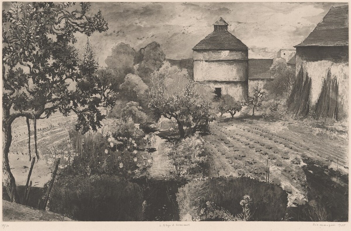 Le Potager de Besanceuil (The Vegetable Garden in Besanceuil) by Erik Desmazières