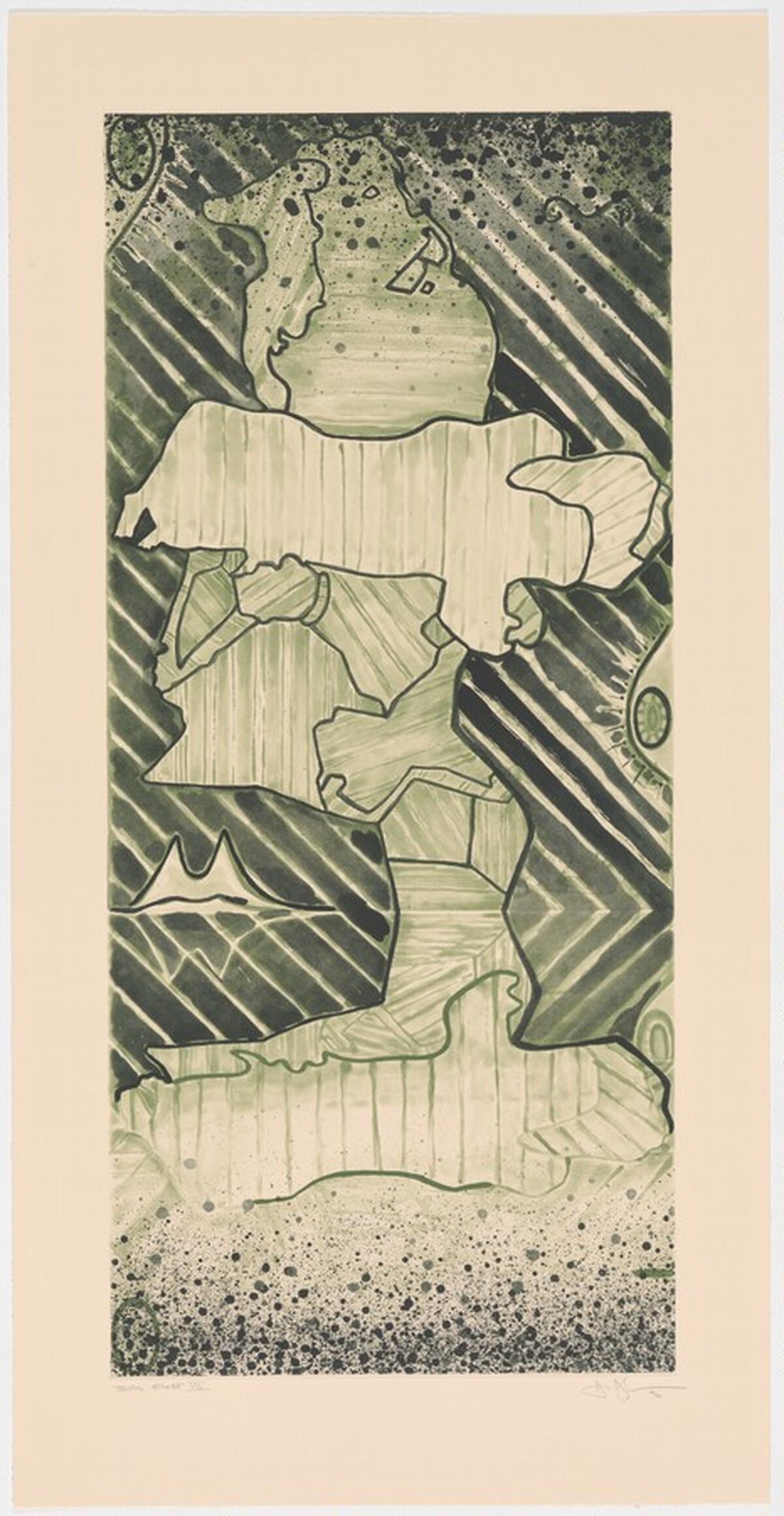 Green Angel 2 [trial proof 7] by Jasper Johns