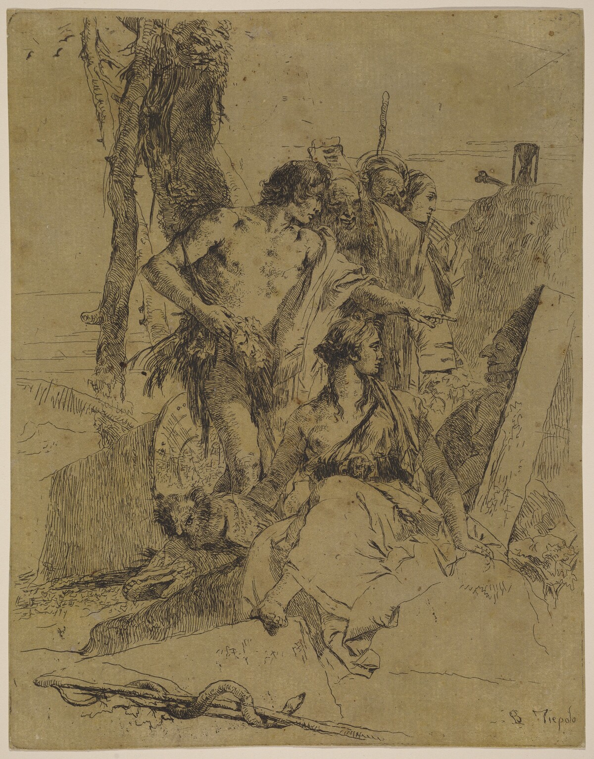 The Discovery of the Tomb of Punchinello by Giovanni Battista Tiepolo