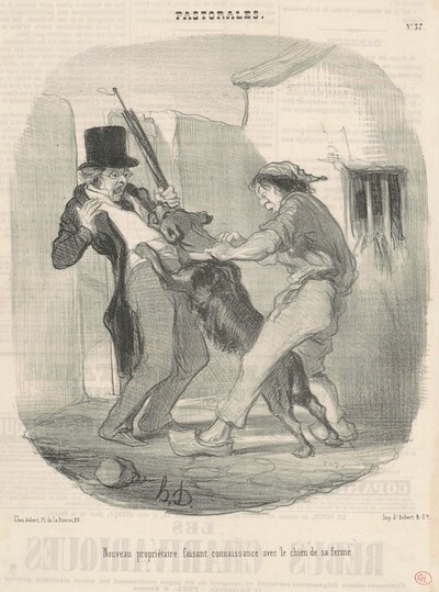 Nouveau propriètaire faisant connaissance avec le chien ...