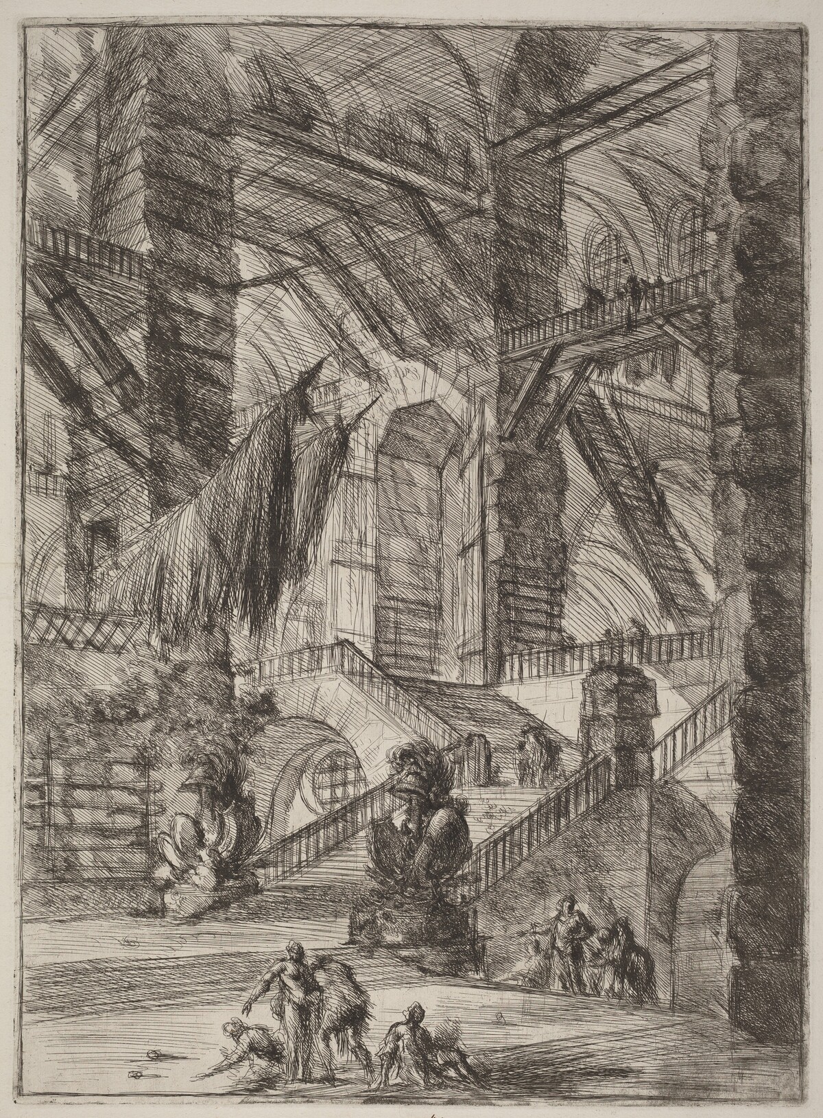 The Staircase with Trophies by Giovanni Battista Piranesi