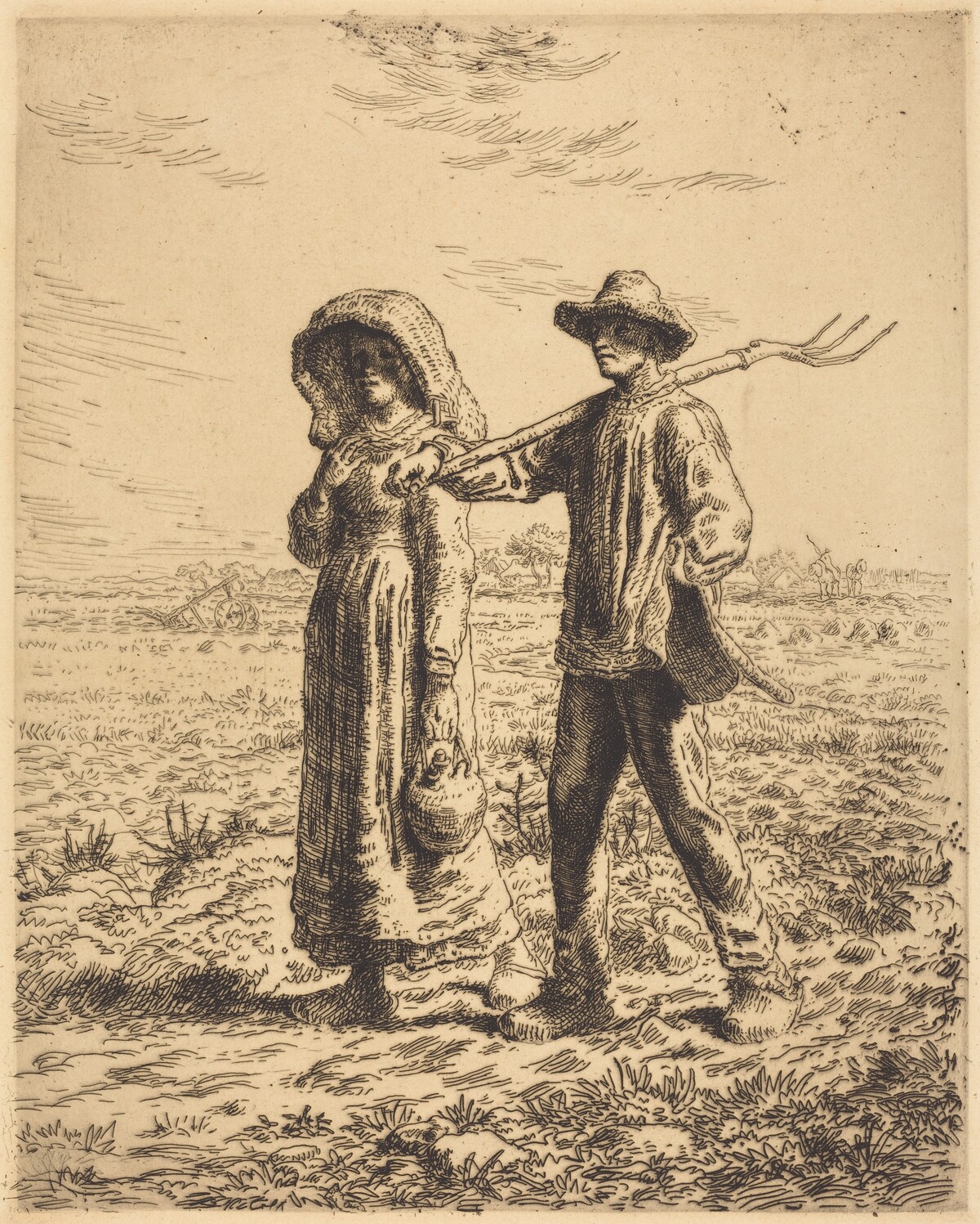 Departure for Work (Le depart pour le travail) by Jean-François Millet