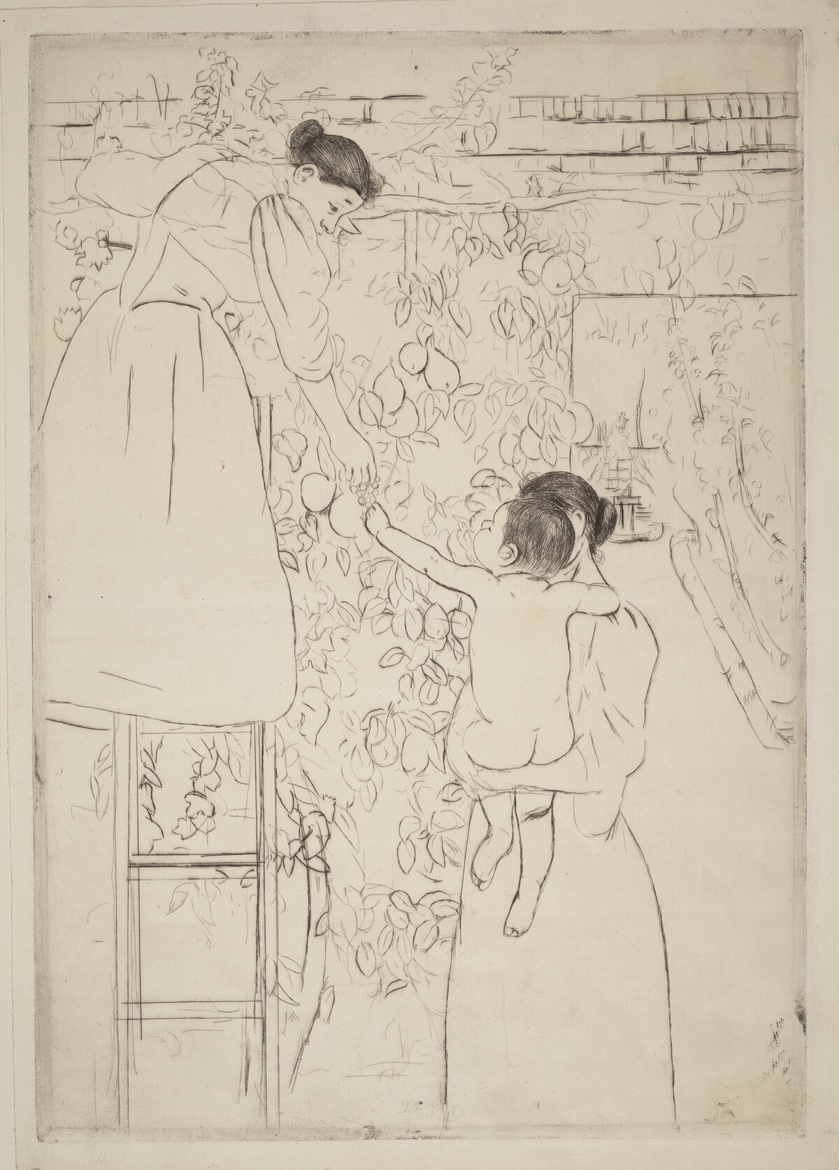 Gathering Fruit by Mary Cassatt