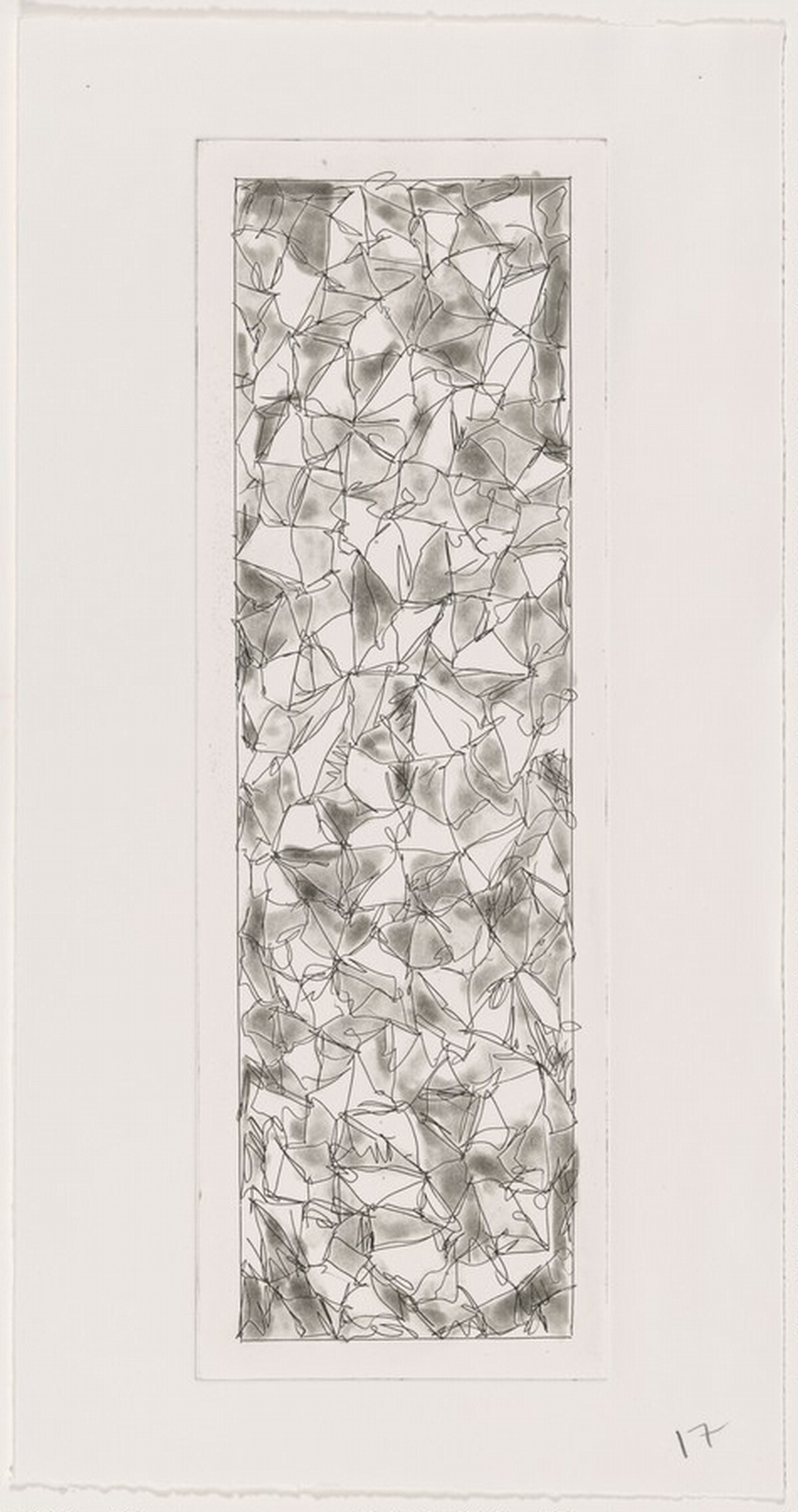 Color & Black, 30 x 17, No. 1 [working proof 2] by Sol LeWitt