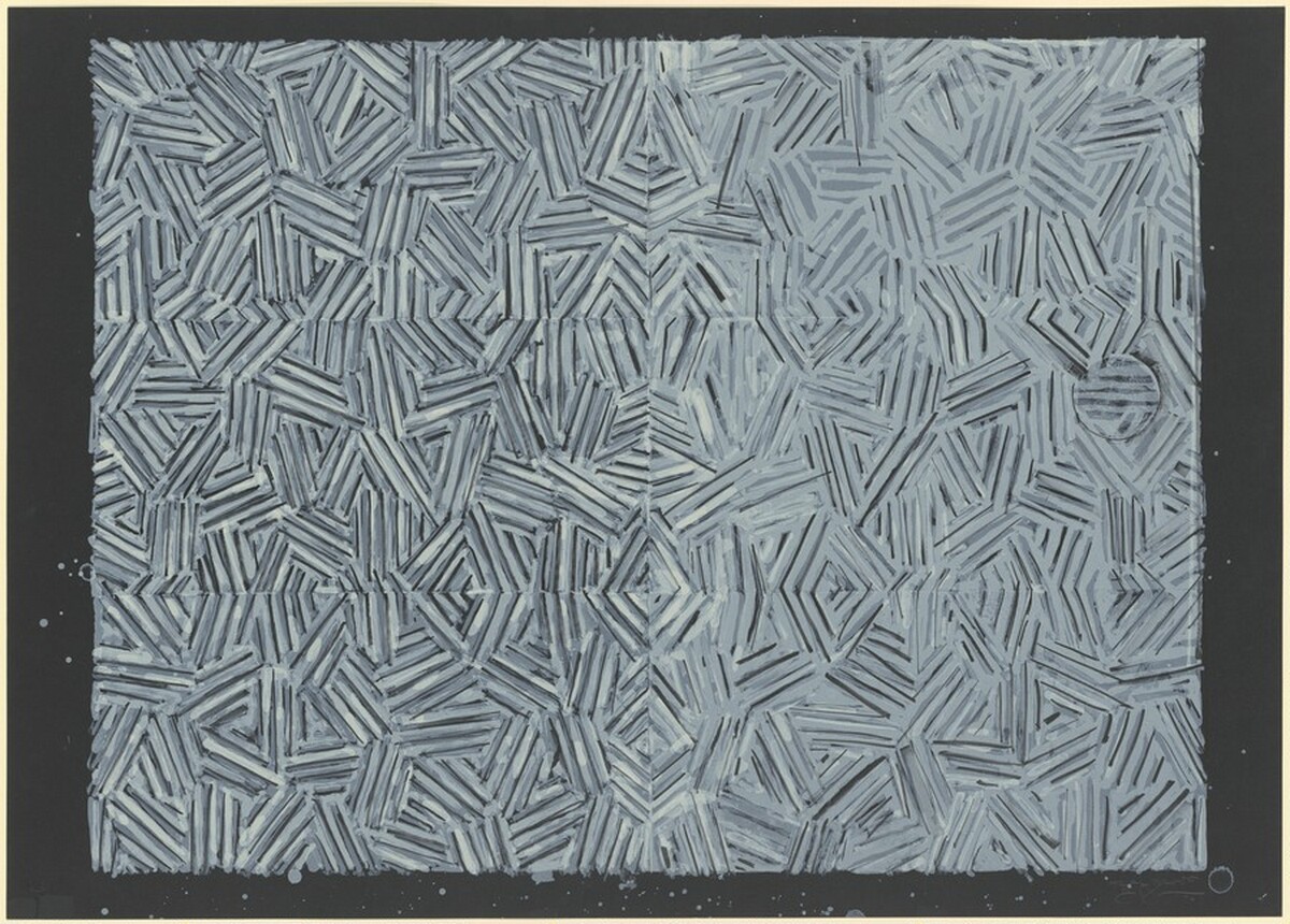 Corpse and Mirror [recto] [trial proof] by Jasper Johns