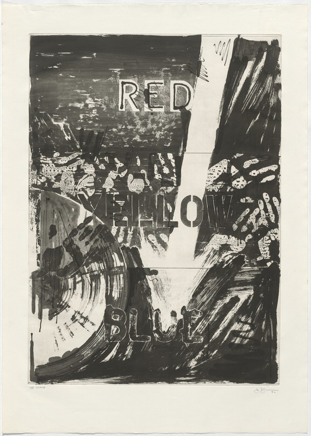 Untitled (Red) [state proof of 1st state] by Jasper Johns