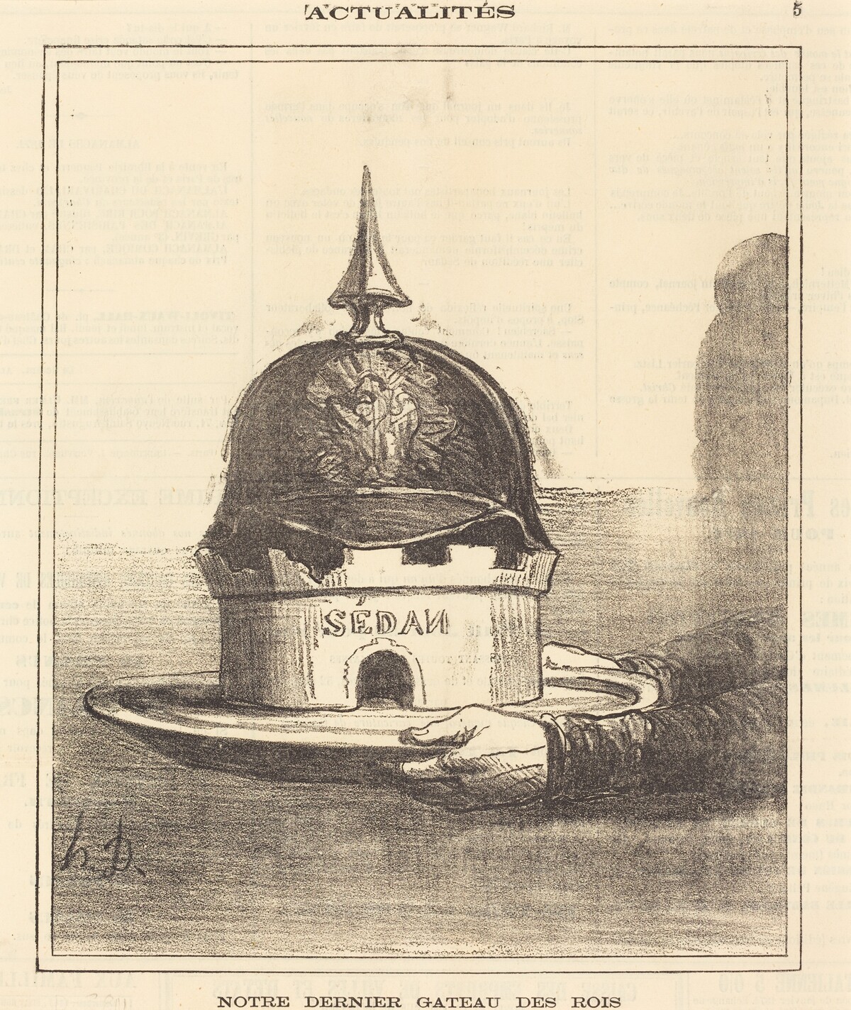 Notre dernier gateau des rois by Honoré Daumier