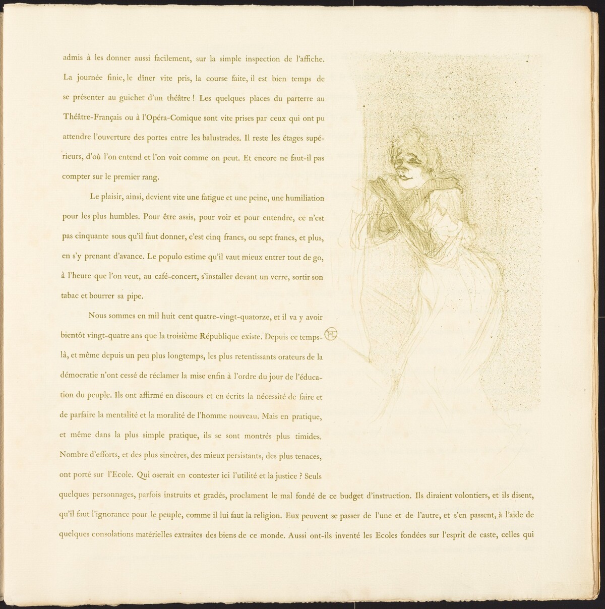Yvette Guilbert by Henri de Toulouse-Lautrec