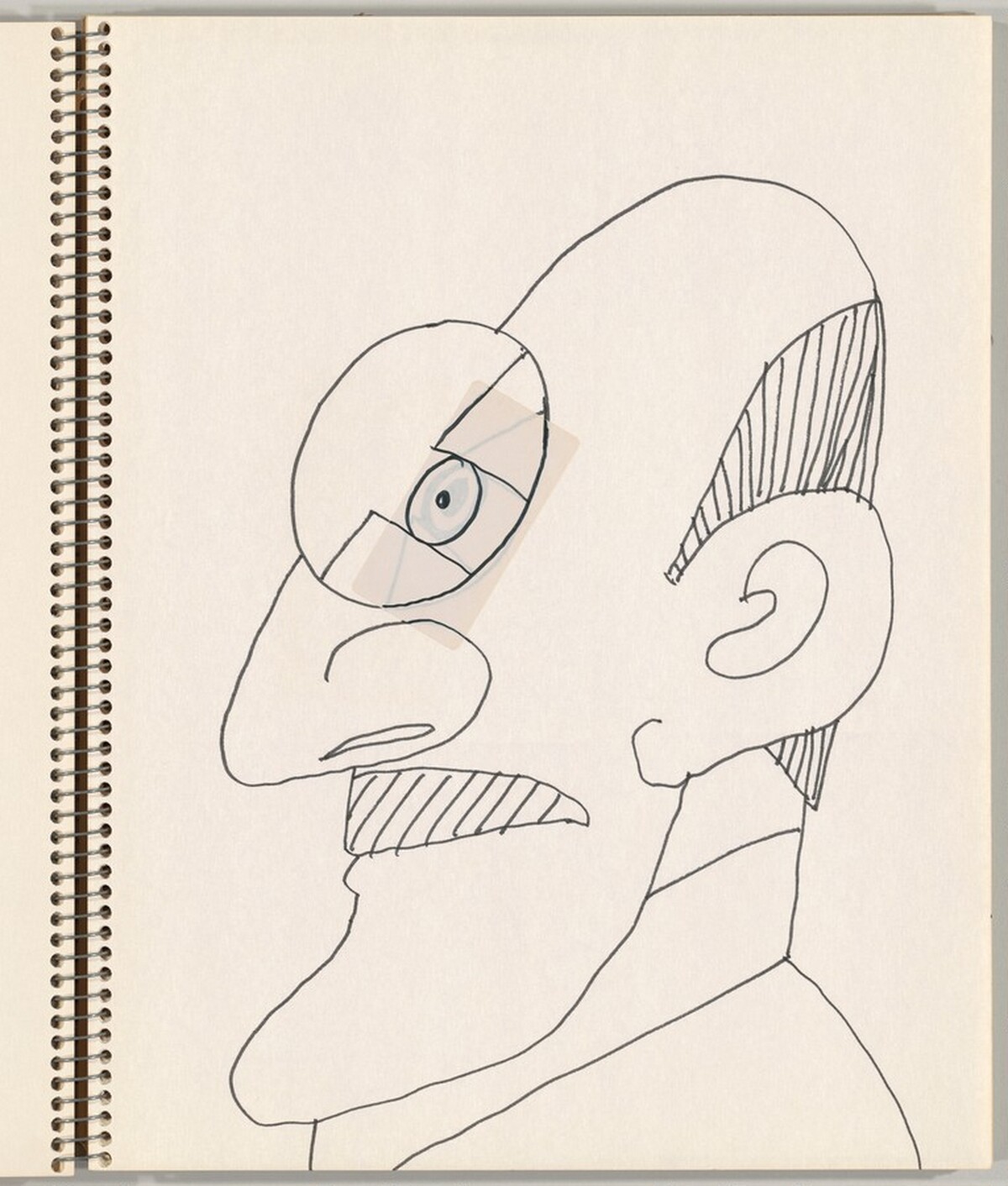 Self-Portrait in Profile by Saul Steinberg