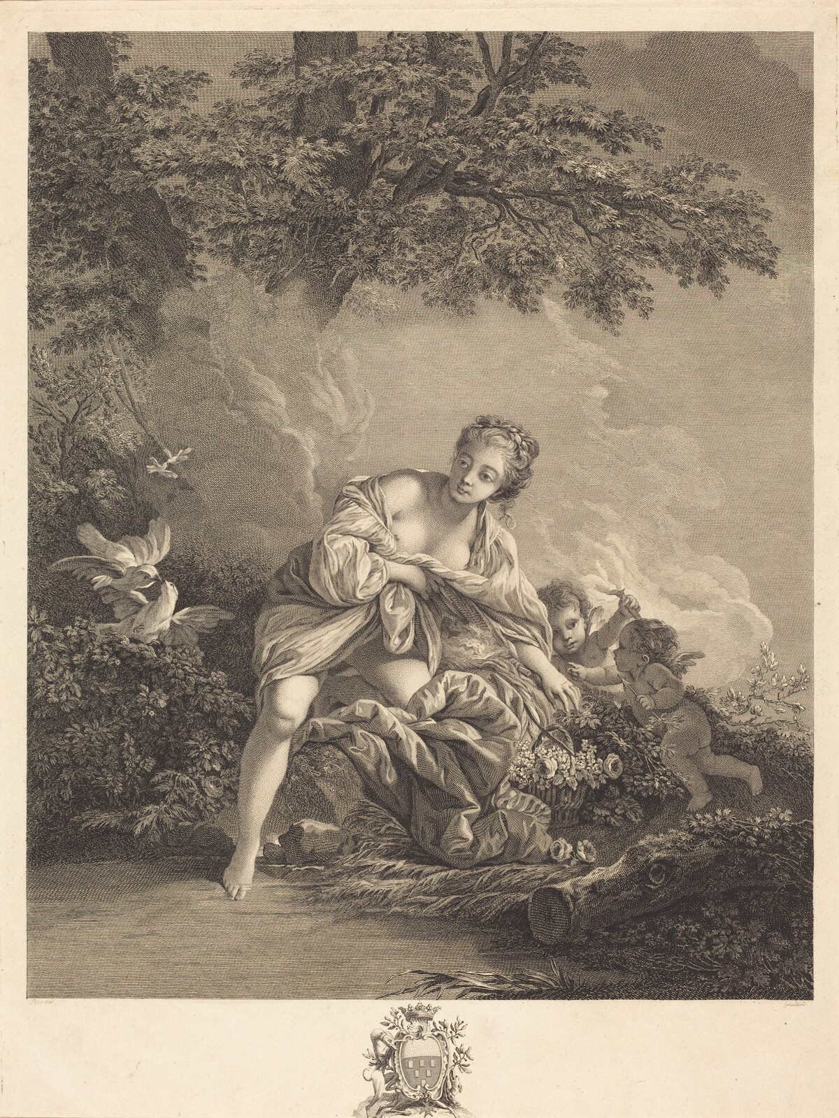 Venus et les amours by René Gaillard after François Boucher