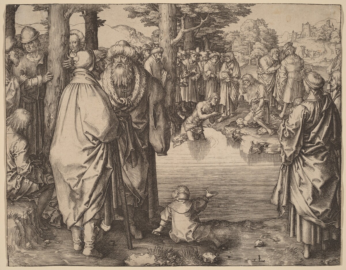 The Baptism of Christ in the Jordan by Lucas van Leyden