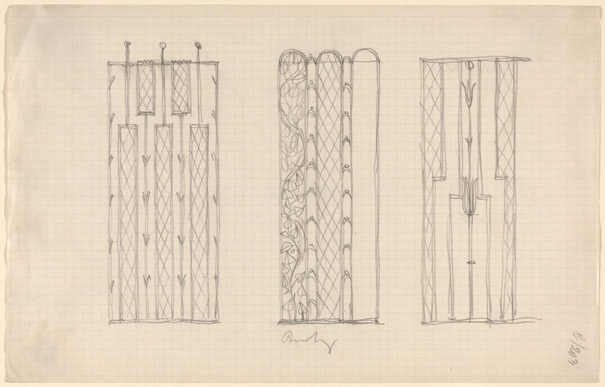 Three Designs for Ornamental Screens by Josef Hoffmann