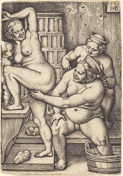 Three Women in a Bathroom