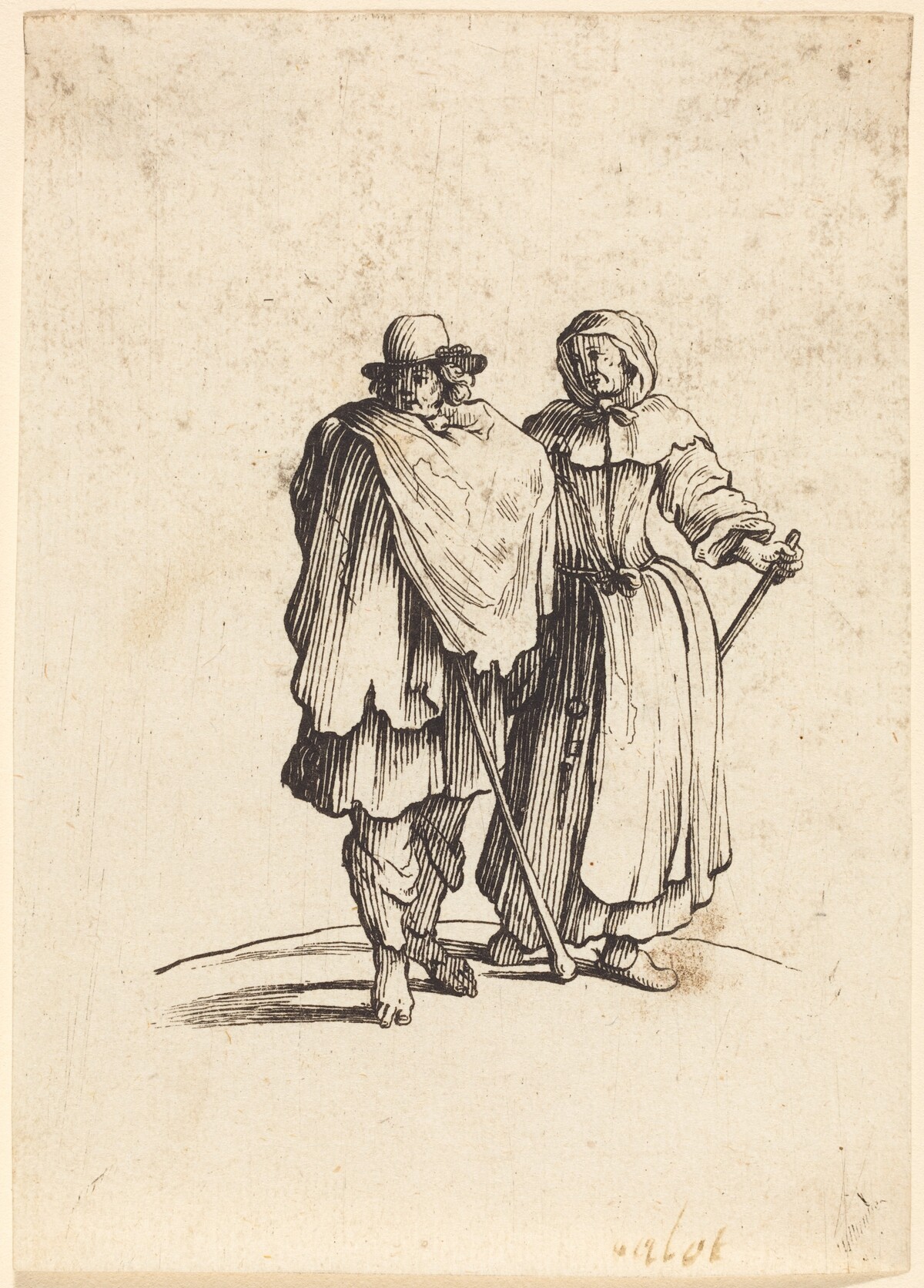 Beggar Couple by after Jacques Callot