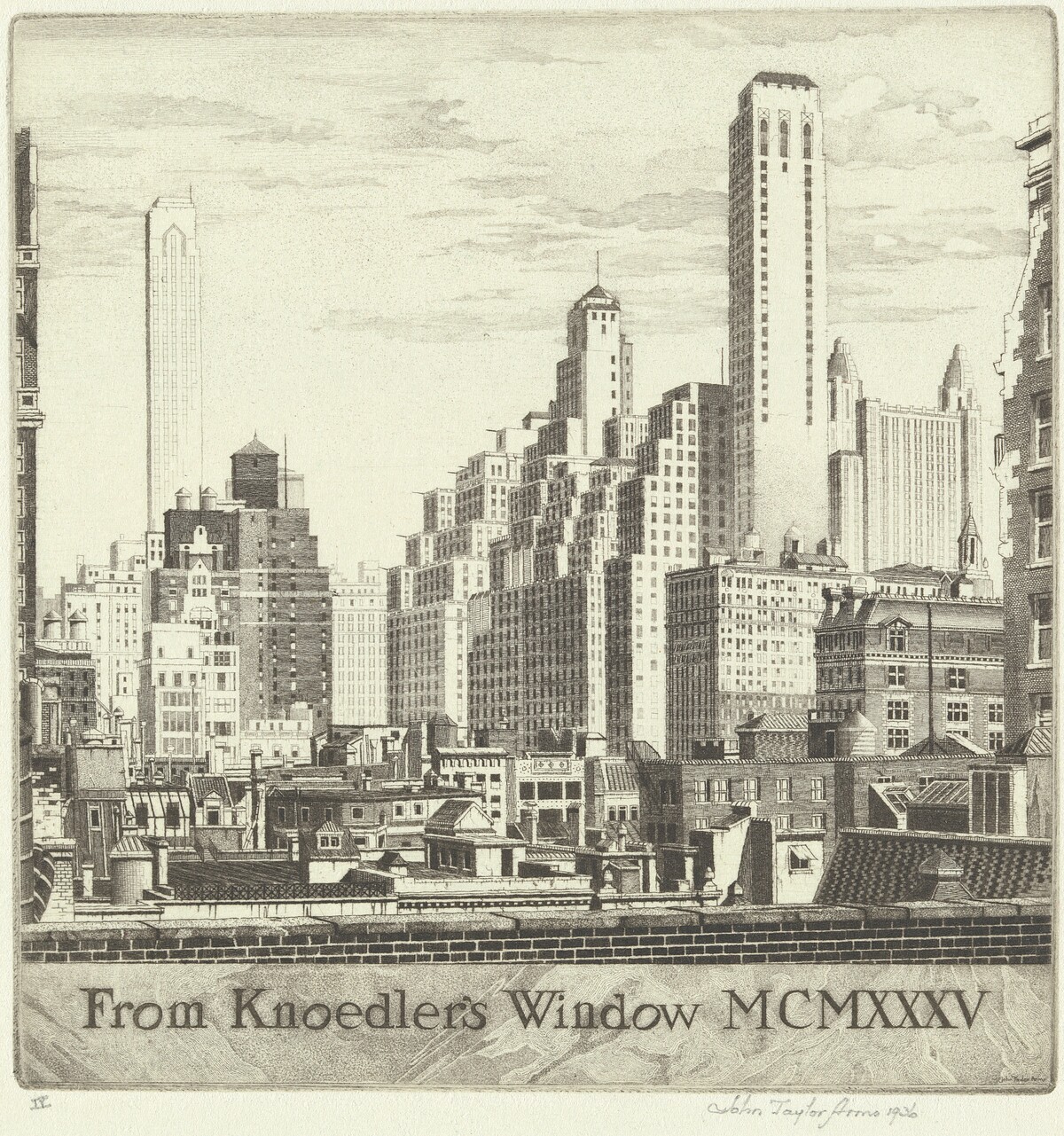 From Knoedler's Window MCMXXXV by John Taylor Arms